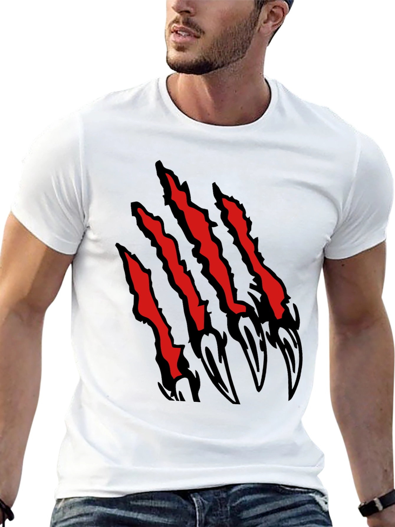 Claw Scratch Graphic Black T-Shirt