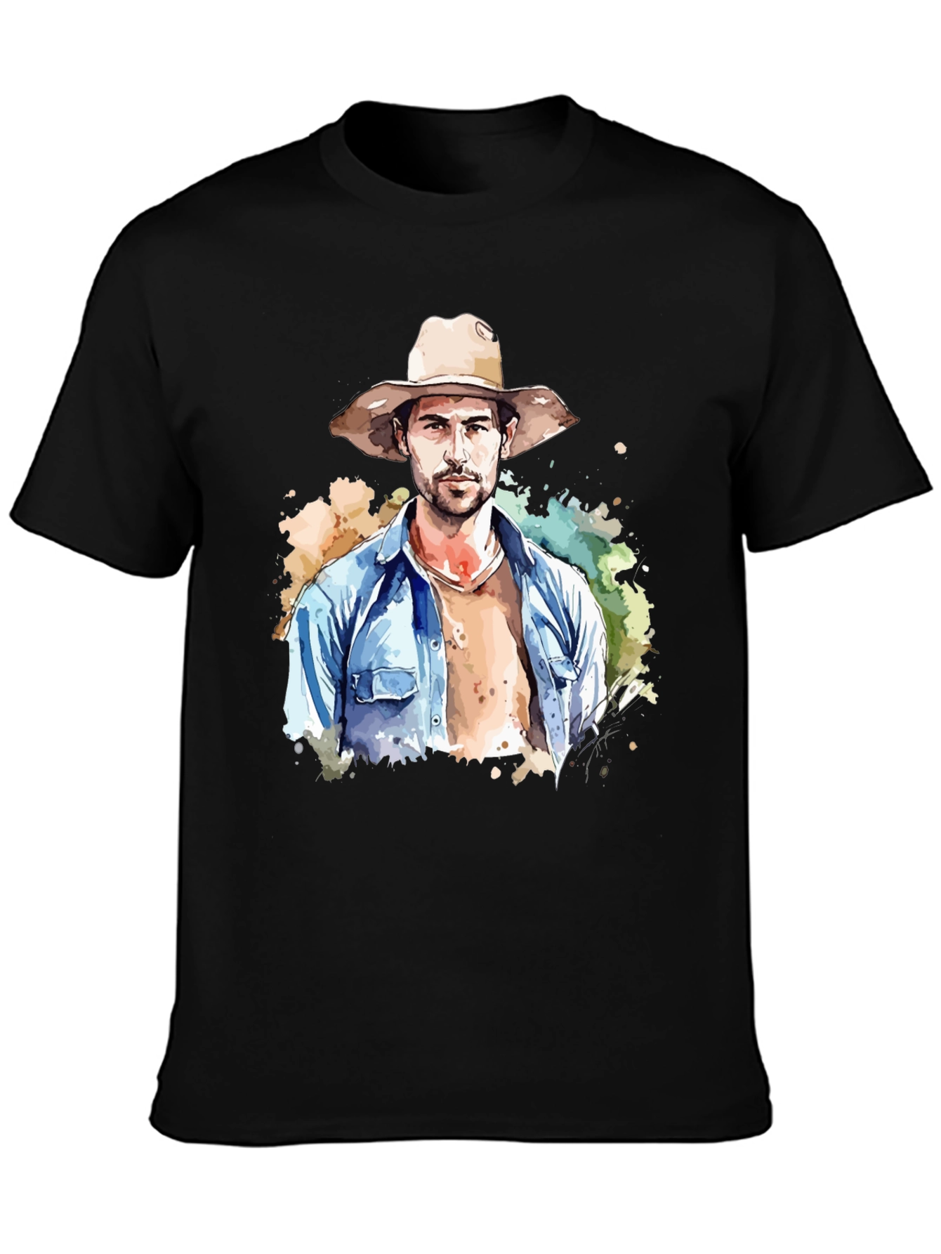 Watercolor Cowboy Graphic Tee