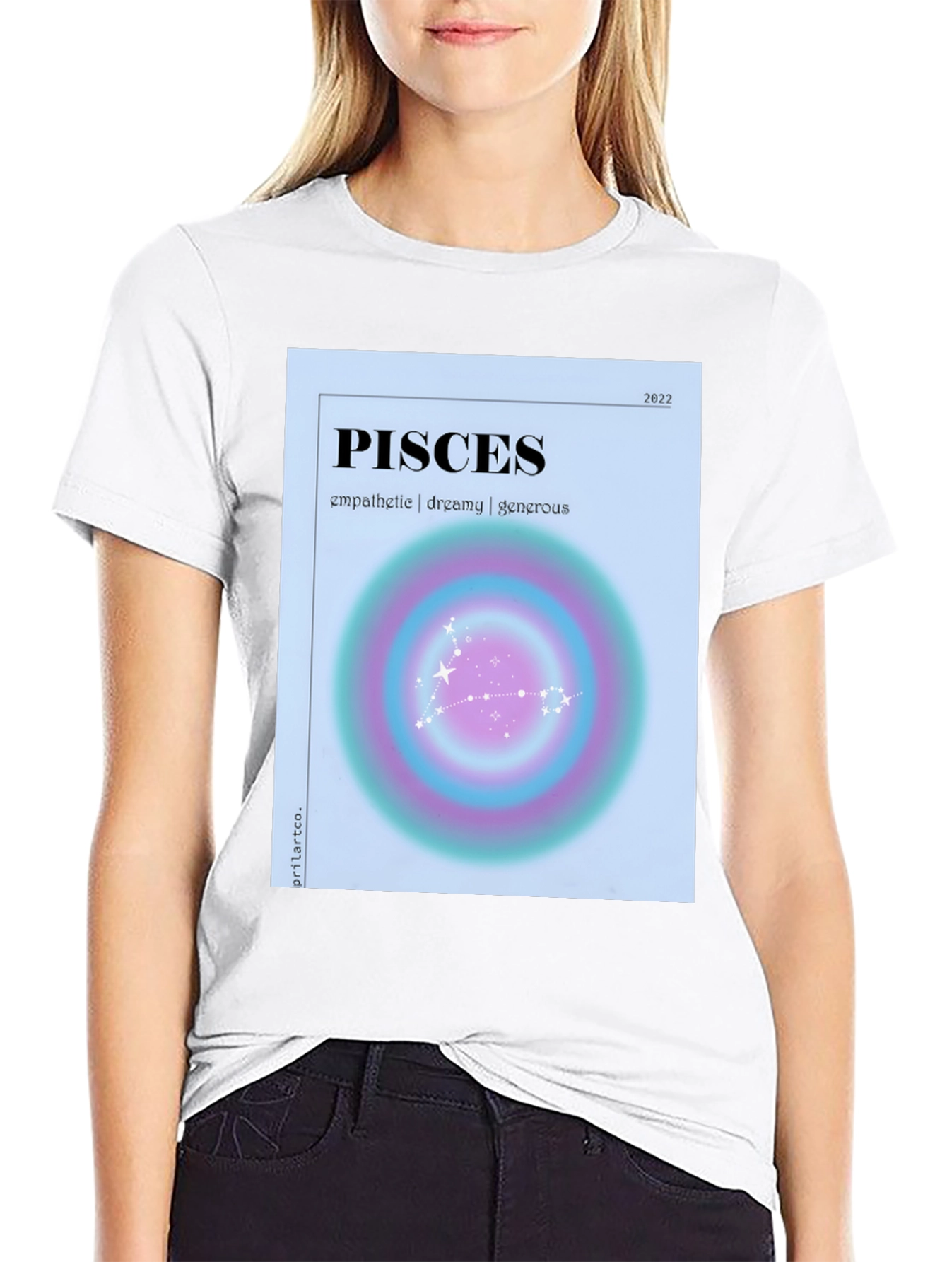 Pisces Zodiac Graphic T-Shirt - Empathetic Dreamy Generous