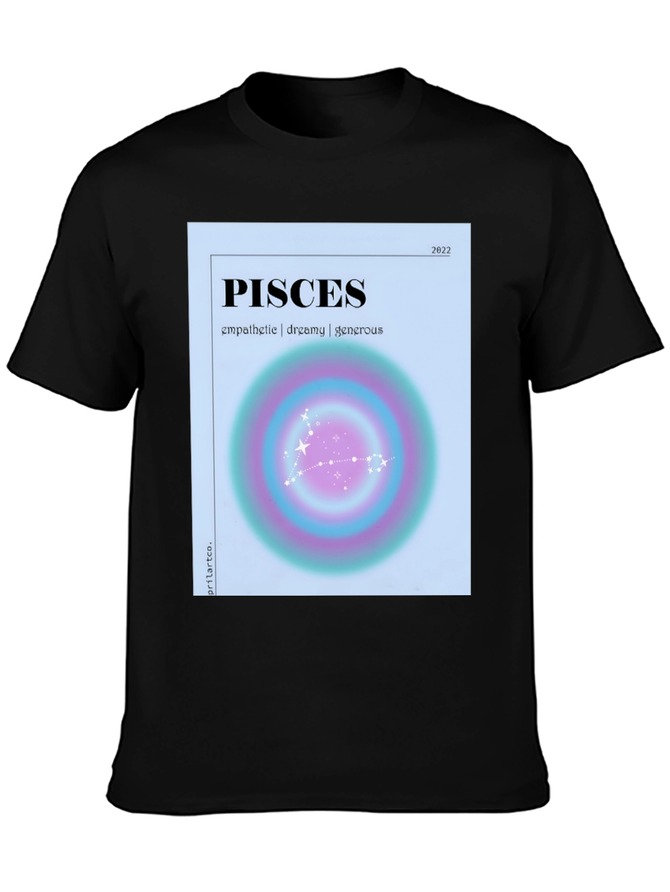 Pisces Zodiac Graphic T-Shirt - Empathetic Dreamy Generous