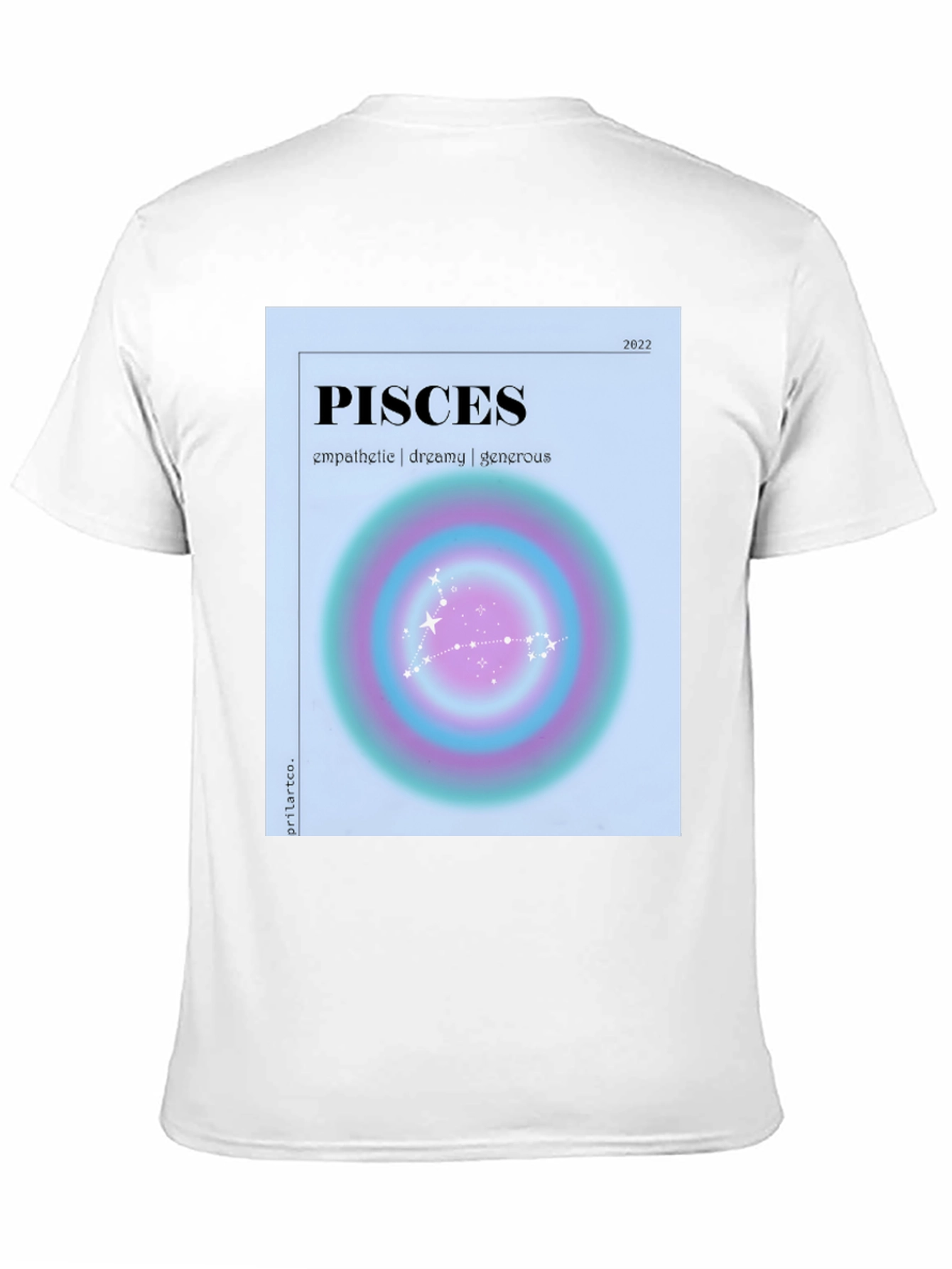 Pisces Zodiac Graphic T-Shirt - Empathetic Dreamy Generous