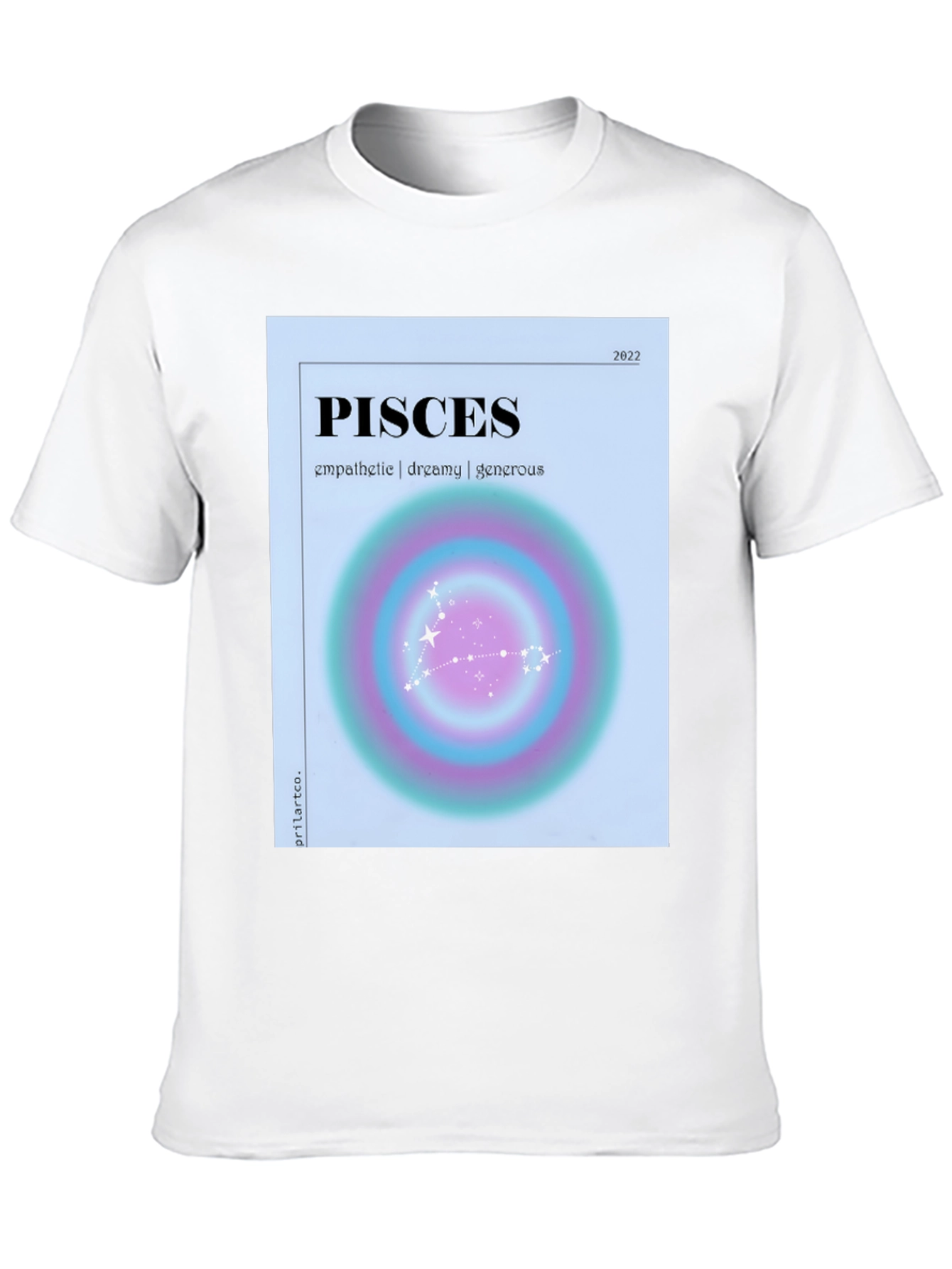 Pisces Zodiac Graphic T-Shirt - Empathetic Dreamy Generous