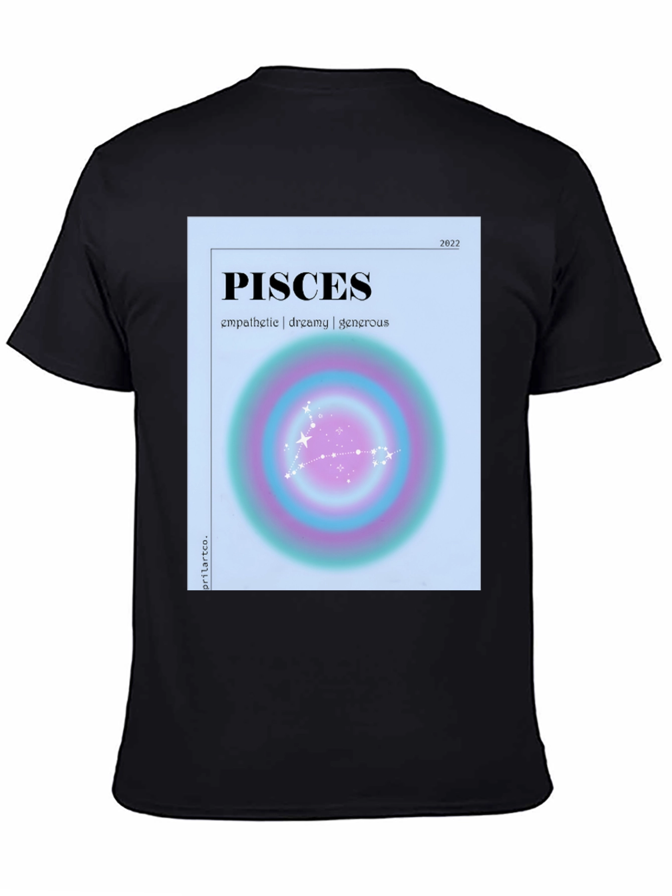 Pisces Zodiac Graphic T-Shirt - Empathetic Dreamy Generous