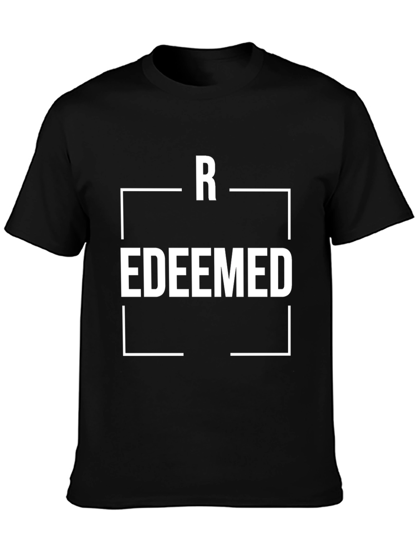 Redeemed Graphic Black T-Shirt for Men