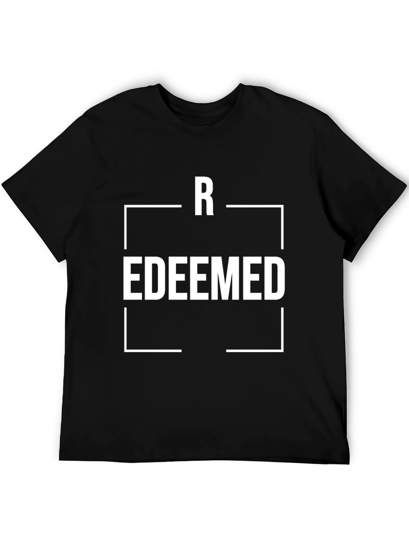 Redeemed Graphic Black T-Shirt for Men