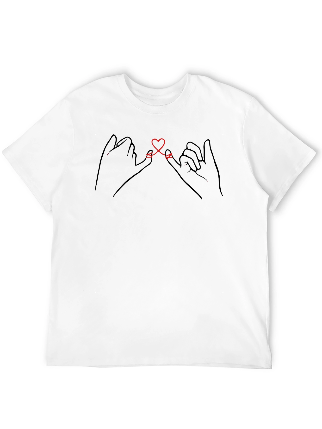 Pinky Promise Heart Graphic Tee - Soft Cotton Blend