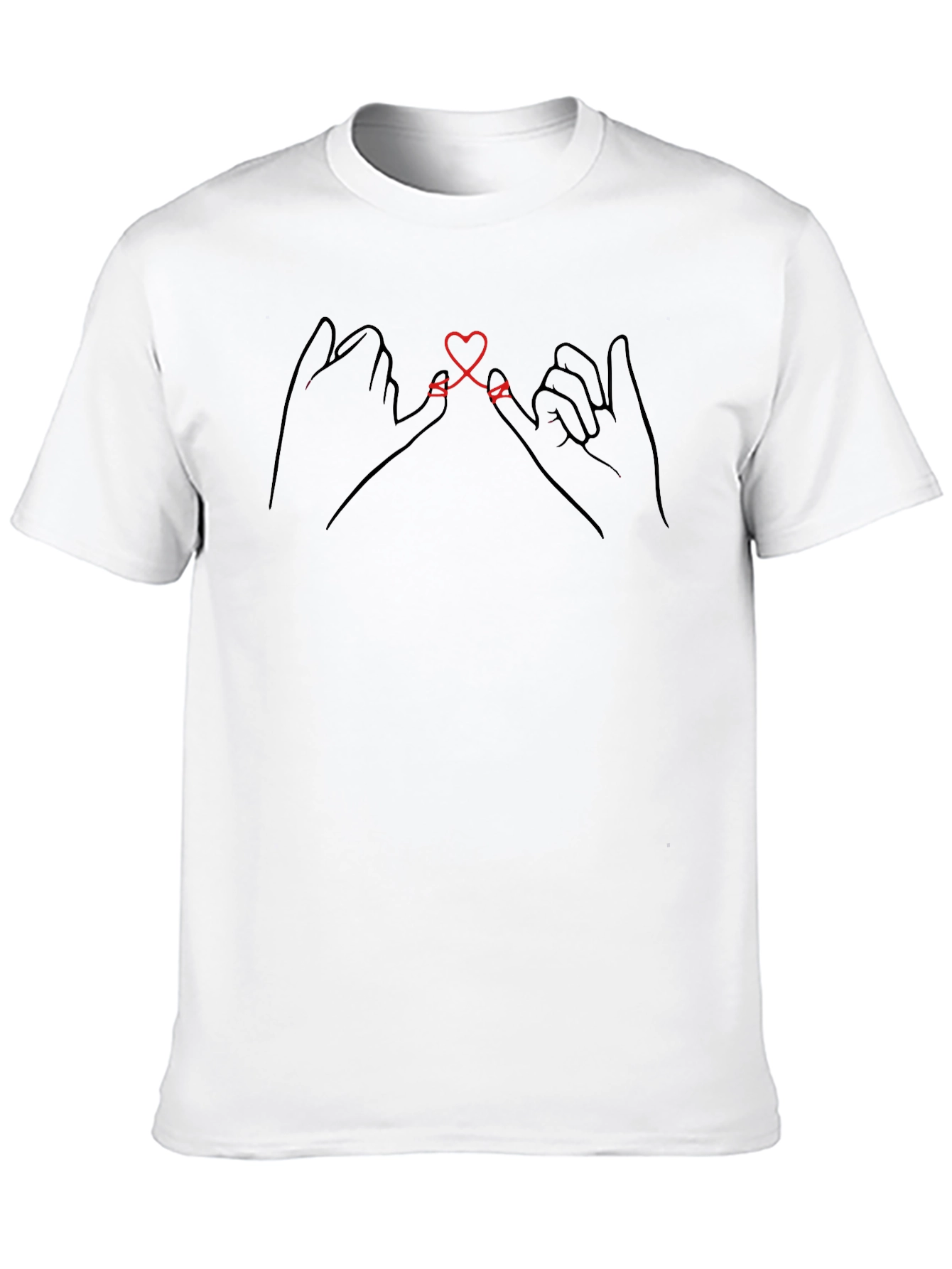 Pinky Promise Heart Graphic Tee - Soft Cotton Blend