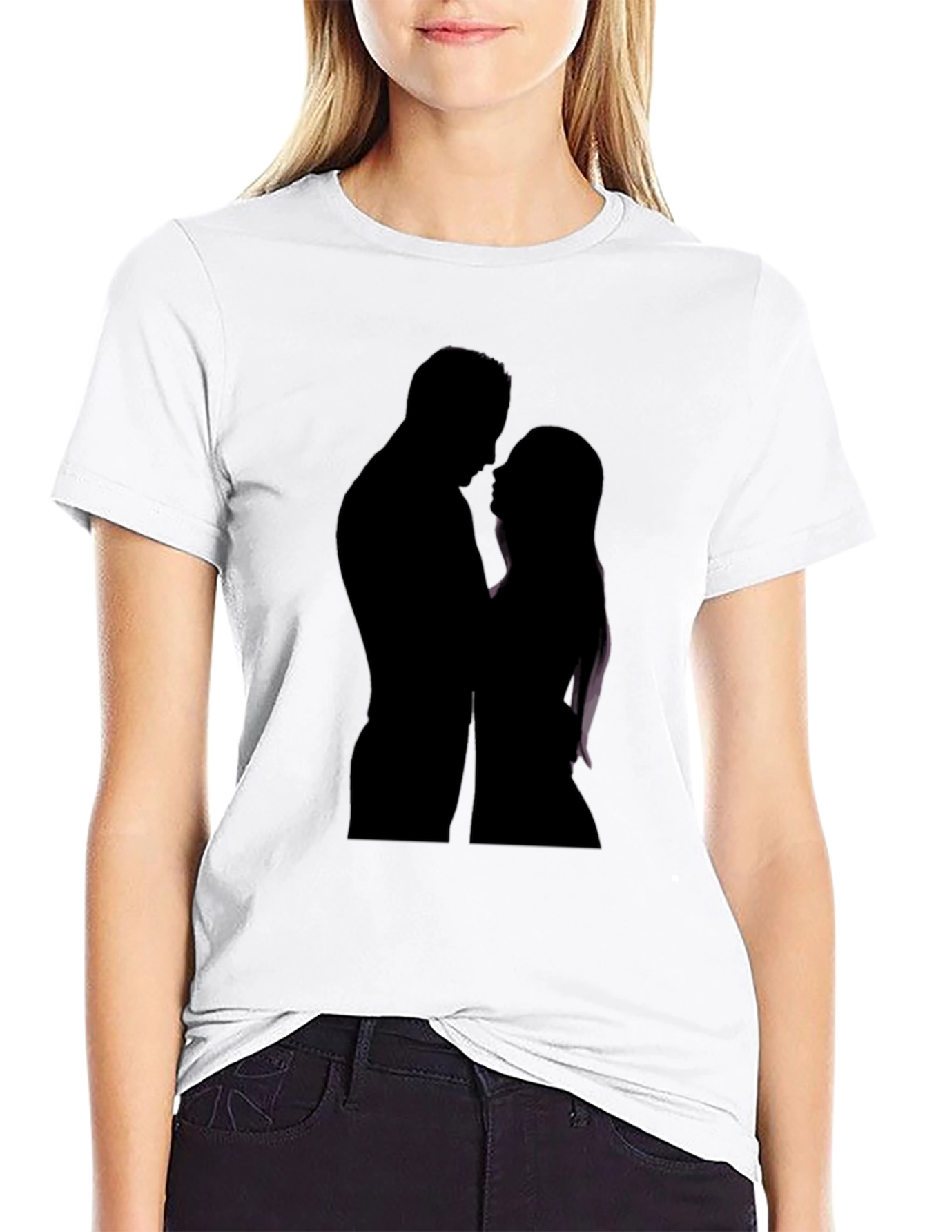 Silhouette Couple Black T-Shirt