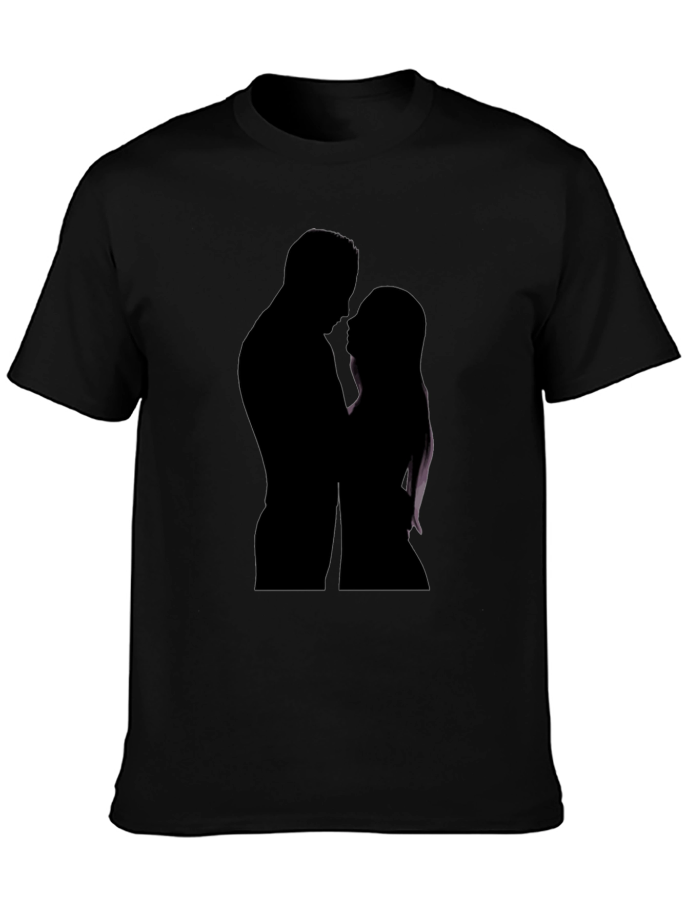 Silhouette Couple Black T-Shirt