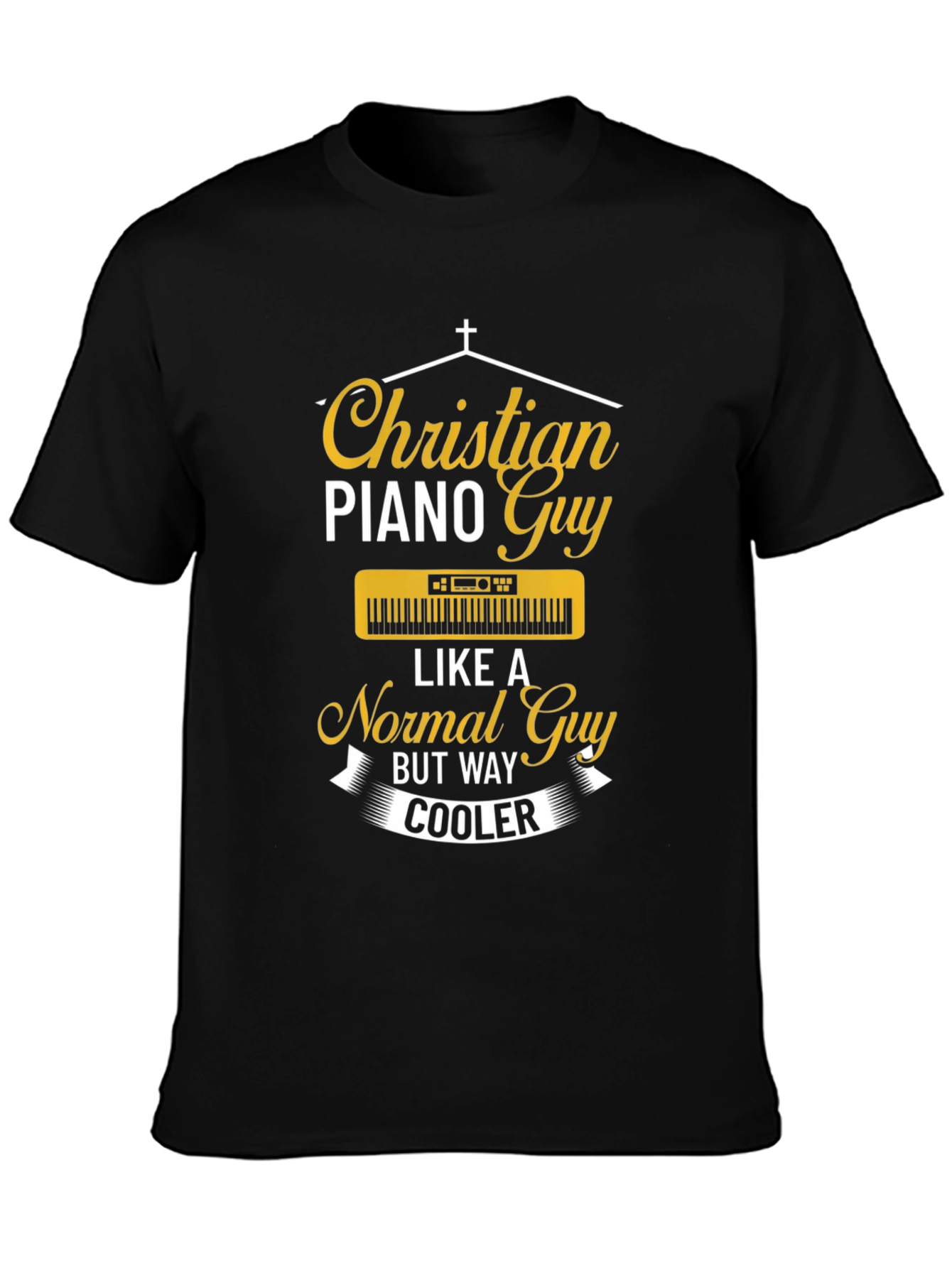 Christian Piano Guy T-Shirt - Religious Musician Apparel