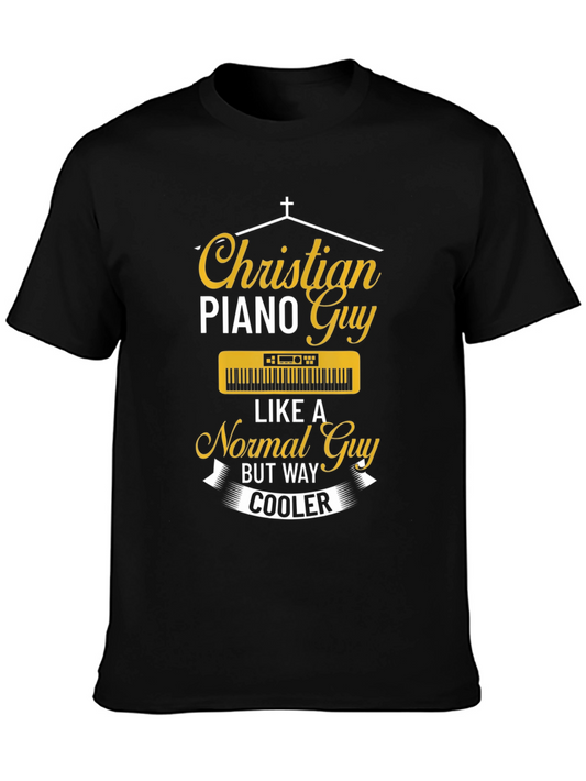 Christian Piano Guy T-Shirt - Religious Musician Apparel