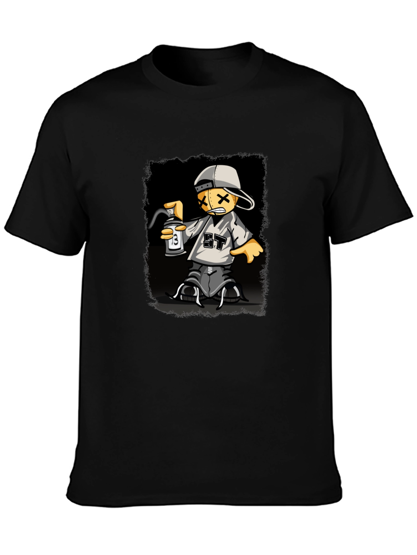 Graphic Print T-Shirt - Street Art Style