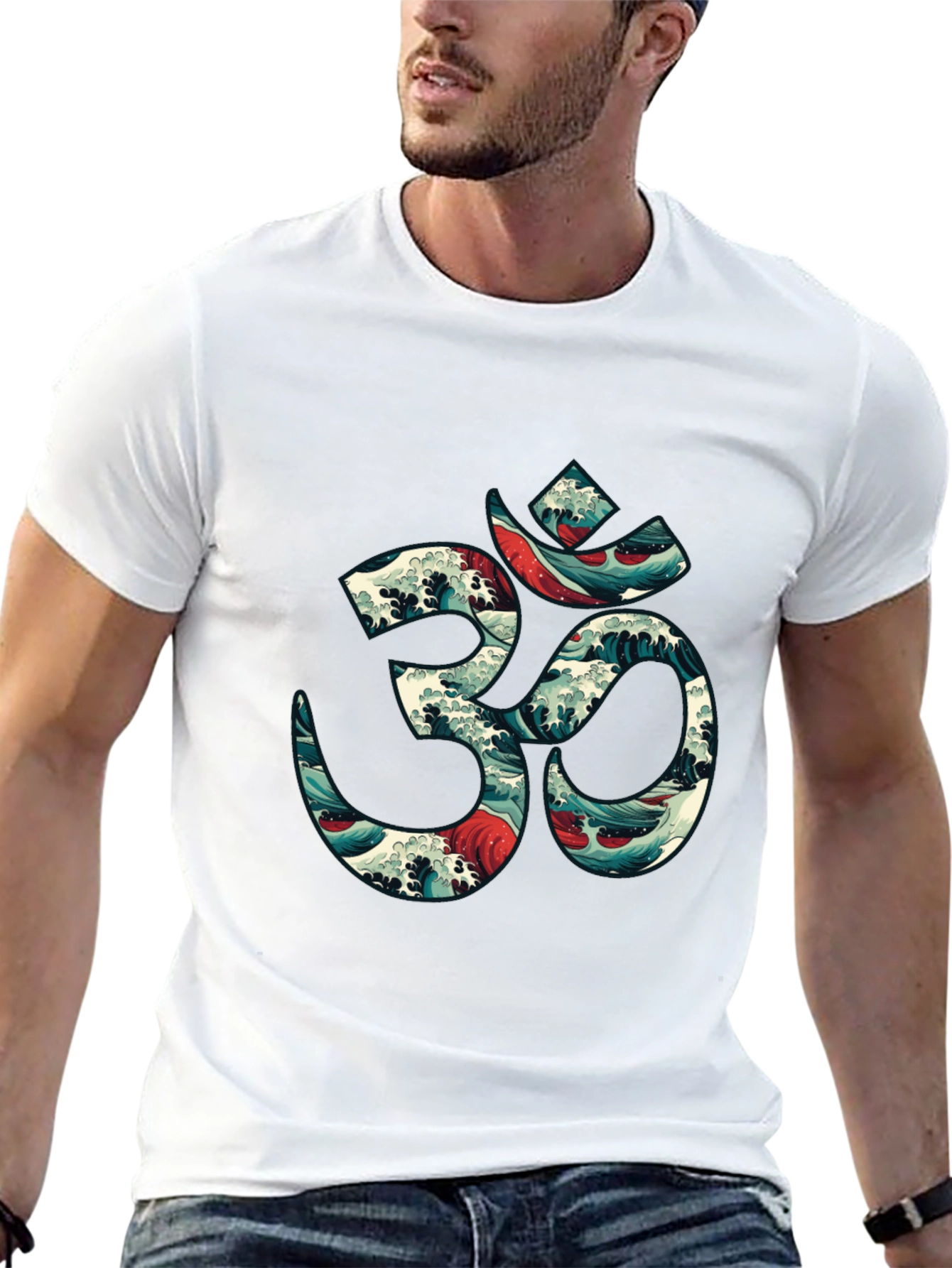 Om Wave Graphic Tee - Spiritual & Stylish