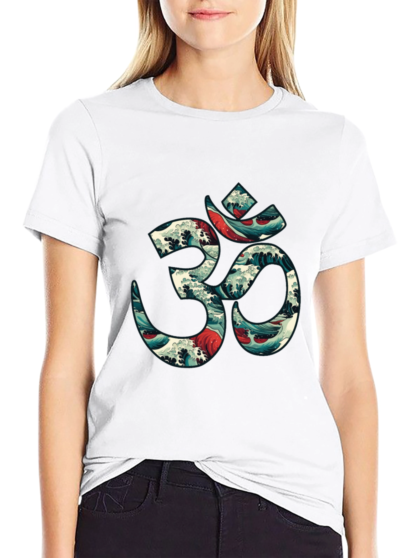 Om Wave Graphic Tee - Spiritual & Stylish
