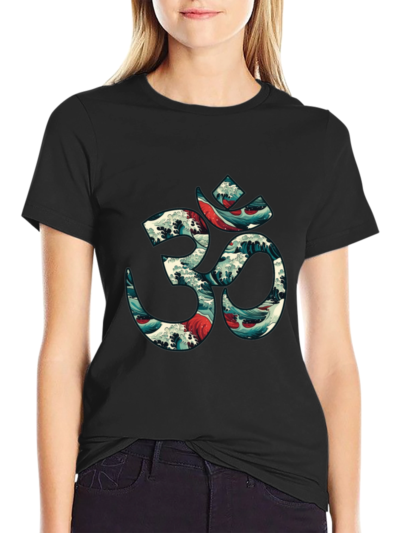 Om Wave Graphic Tee - Spiritual & Stylish