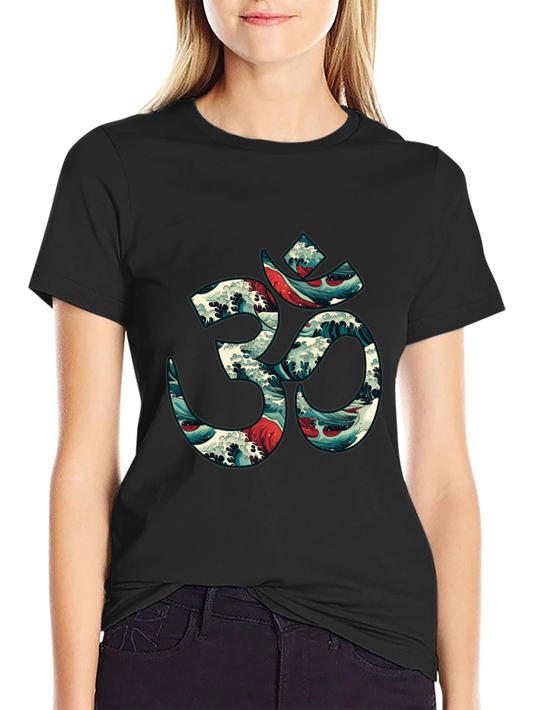 Om Wave Graphic Tee - Spiritual & Stylish