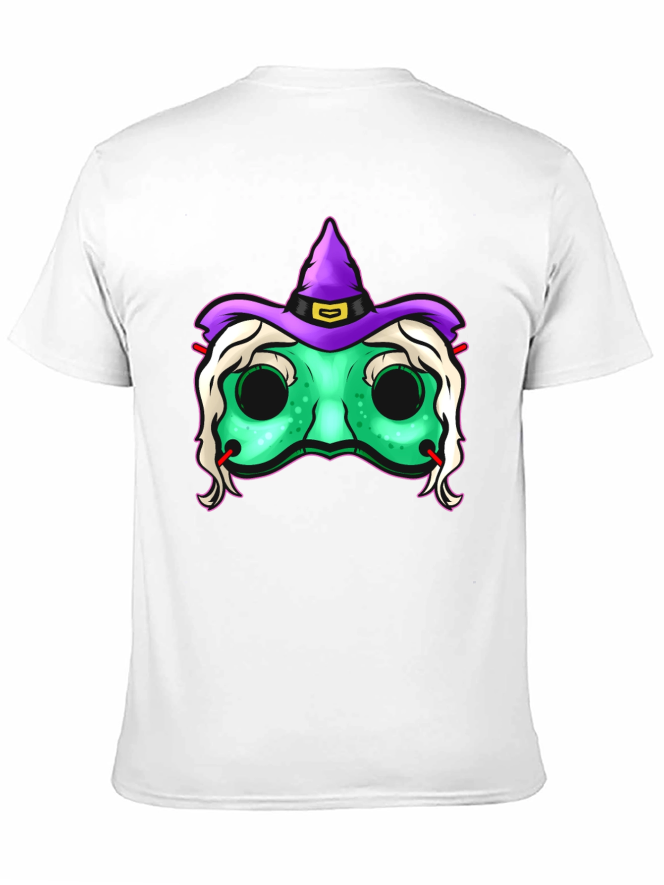 Witch Mask Graphic Tee - Spooky Halloween T-Shirt
