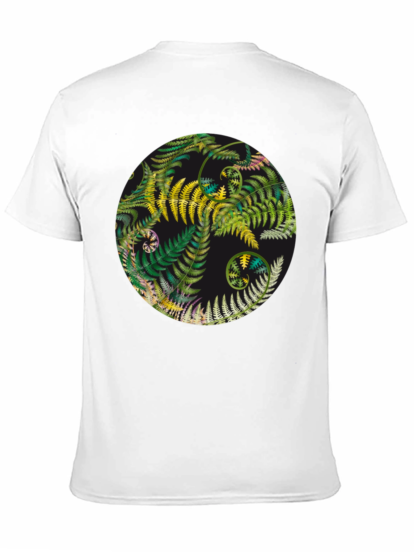 Fern Yin Yang Graphic T-Shirt - Unisex Black Tee