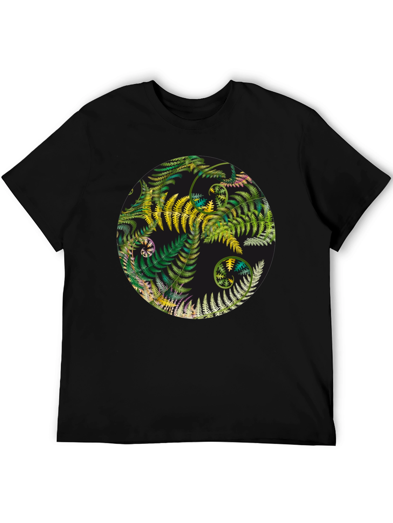 Fern Yin Yang Graphic T-Shirt - Unisex Black Tee