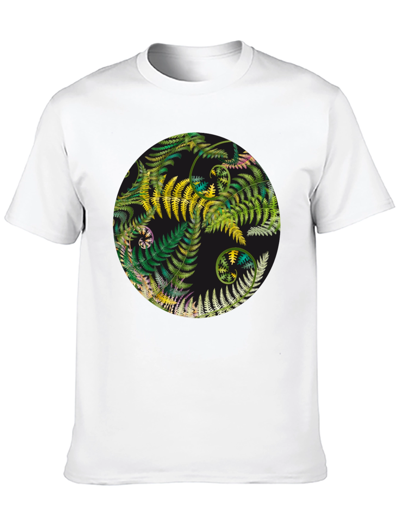 Fern Yin Yang Graphic T-Shirt - Unisex Black Tee