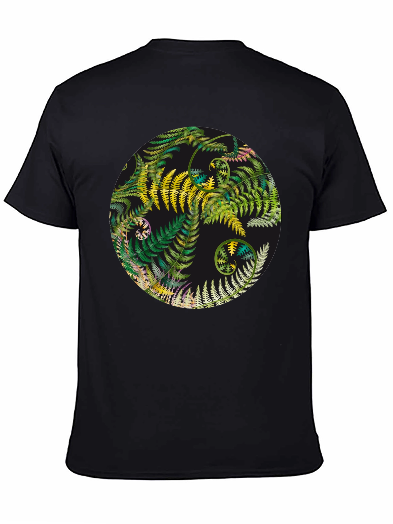 Fern Yin Yang Graphic T-Shirt - Unisex Black Tee