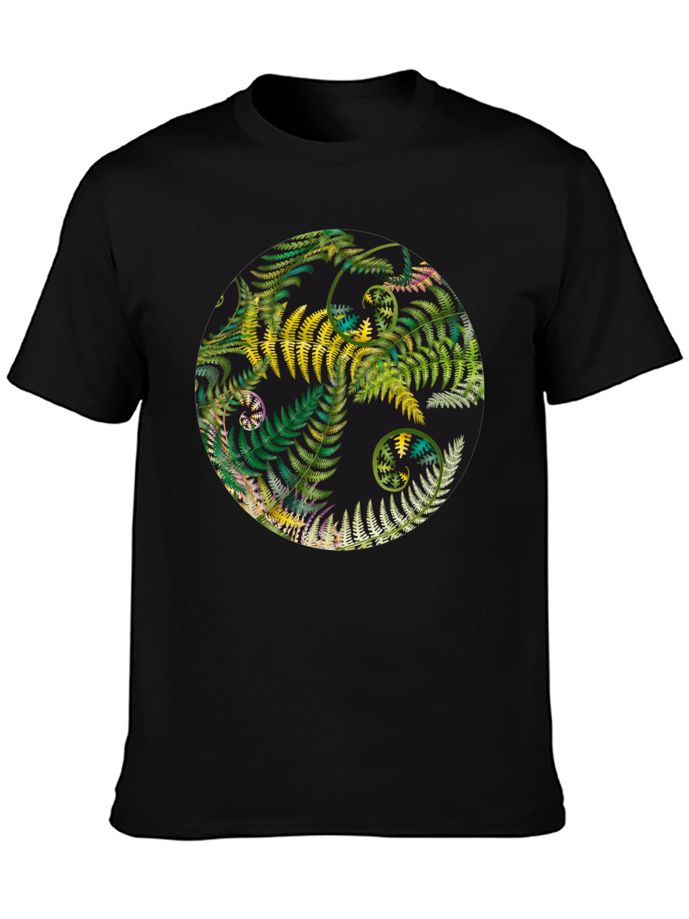 Fern Yin Yang Graphic T-Shirt - Unisex Black Tee