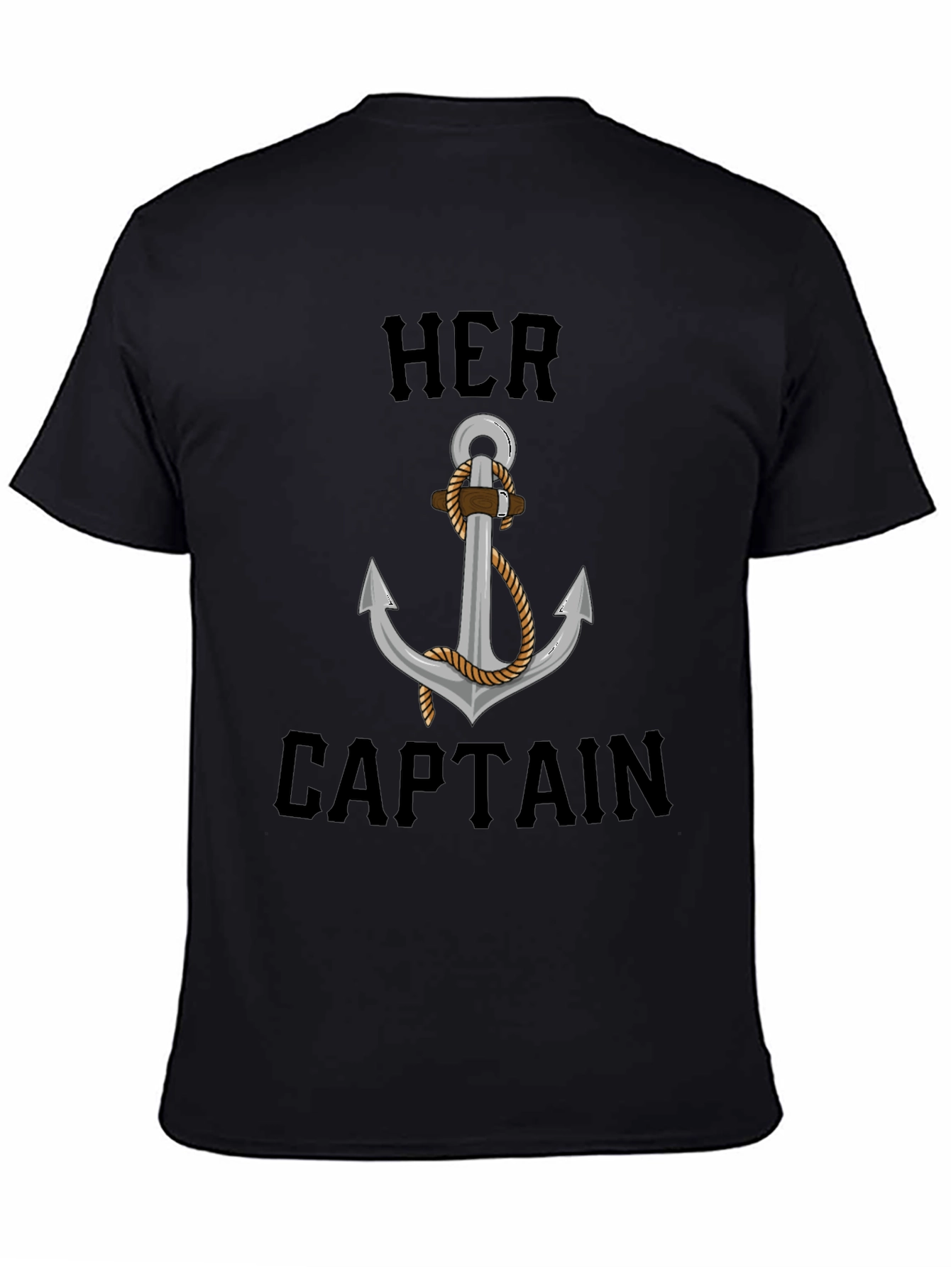 Her Captain T-Shirt - Nautical Anchor Design