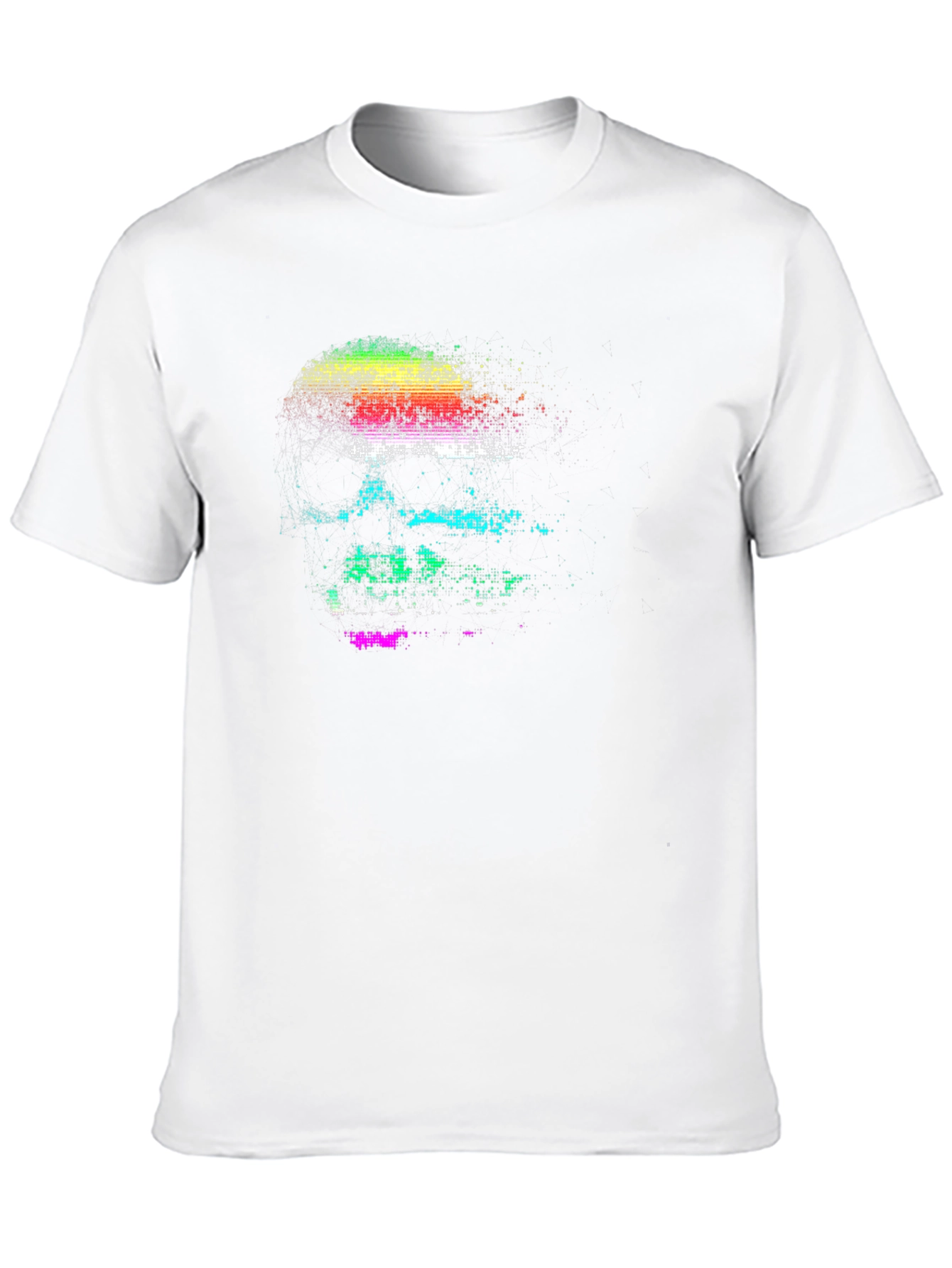 Pixelated Skull Graphic Tee - Black T-Shirt