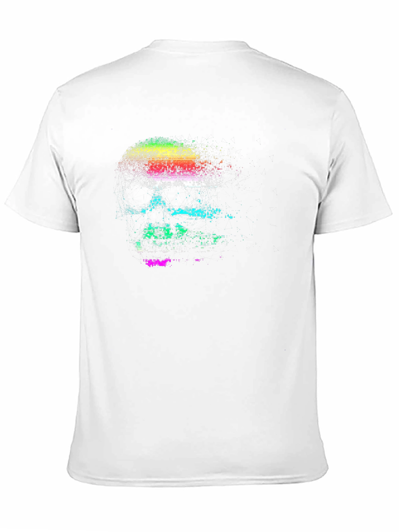 Pixelated Skull Graphic Tee - Black T-Shirt