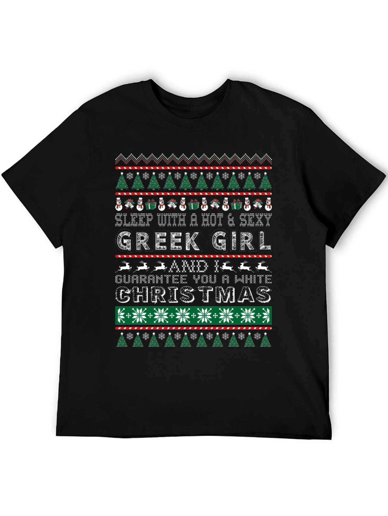 Funny Greek Girl Christmas Graphic Tee