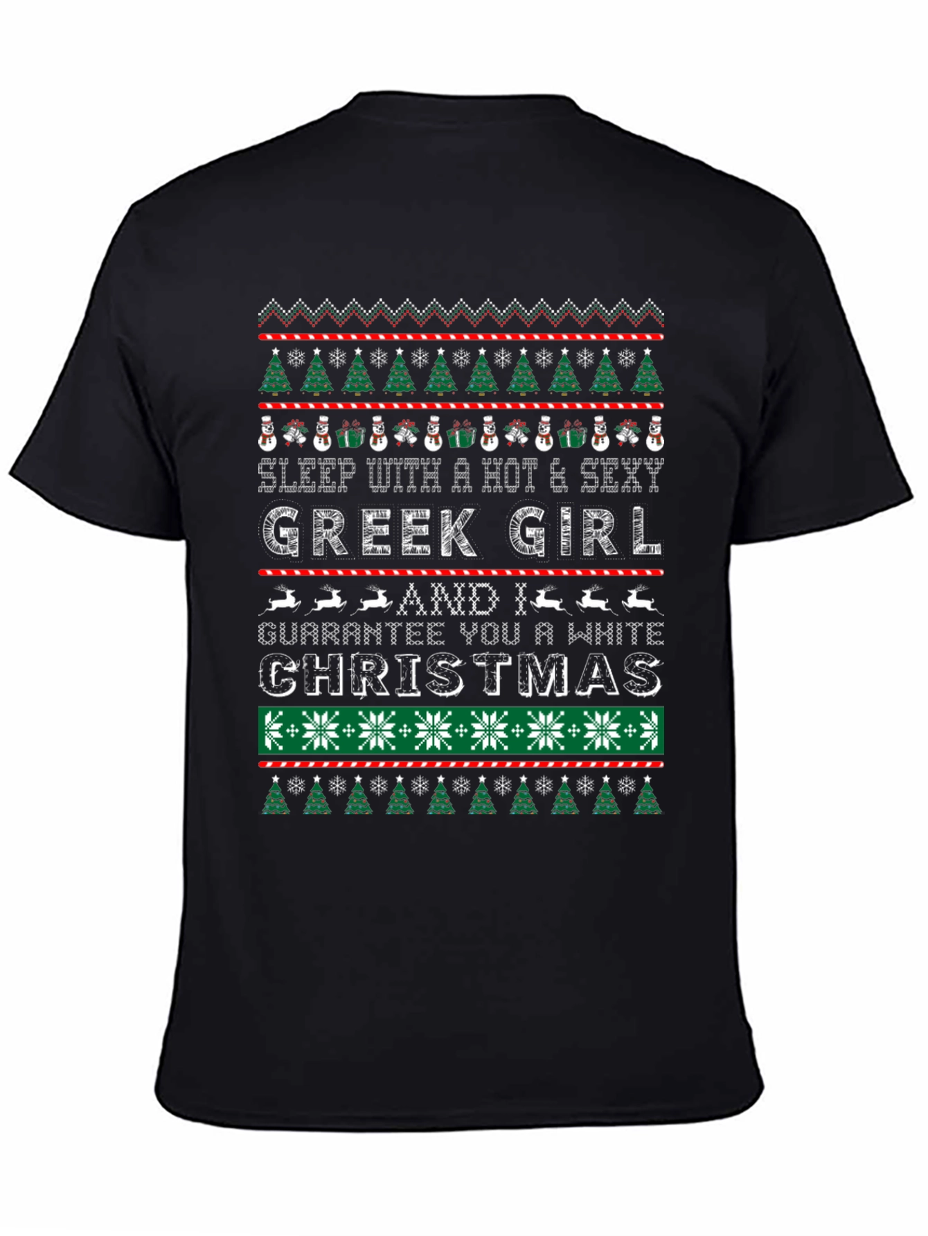 Funny Greek Girl Christmas Graphic Tee