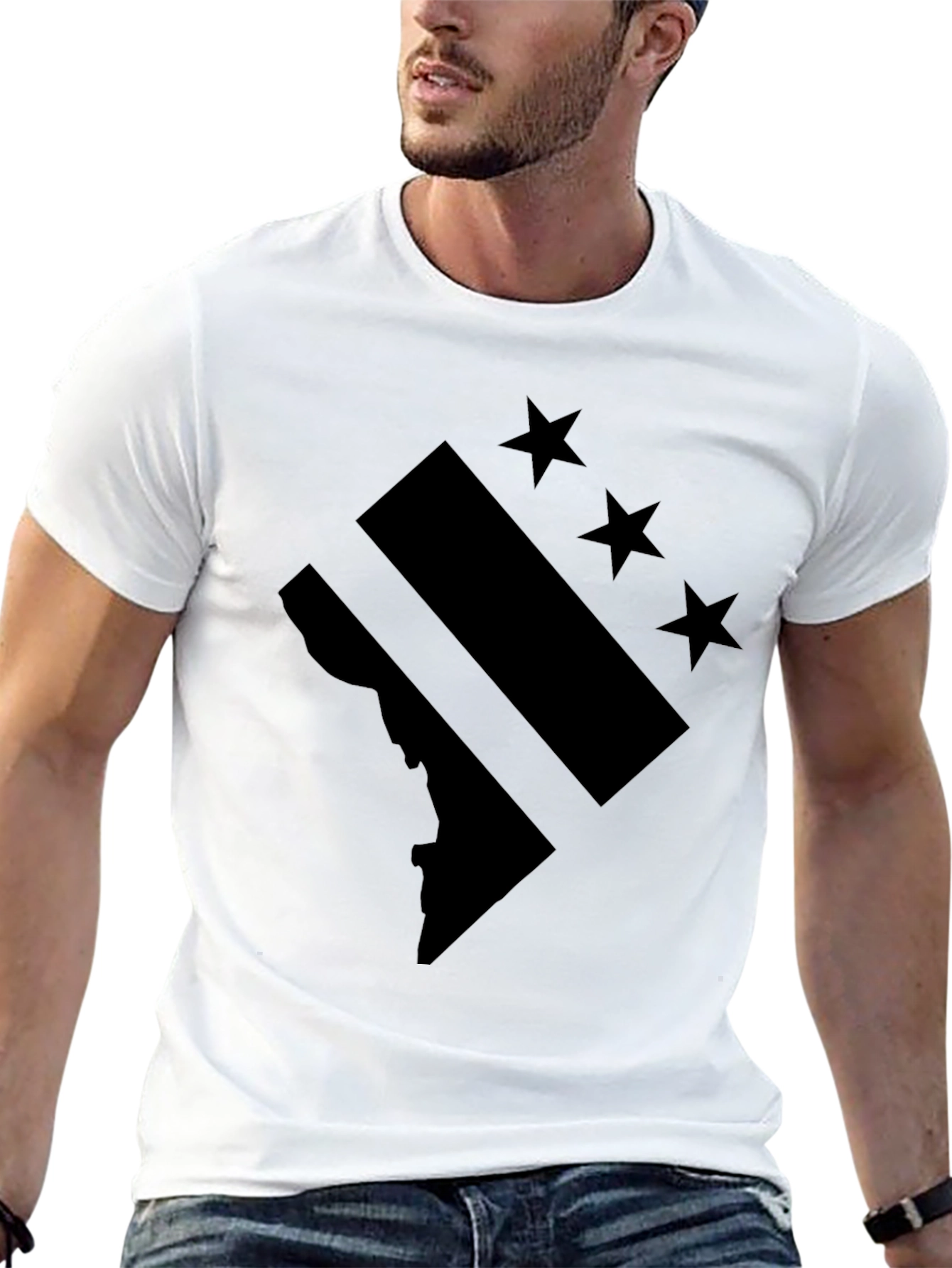 DC Flag Black T-Shirt - District of Columbia Pride