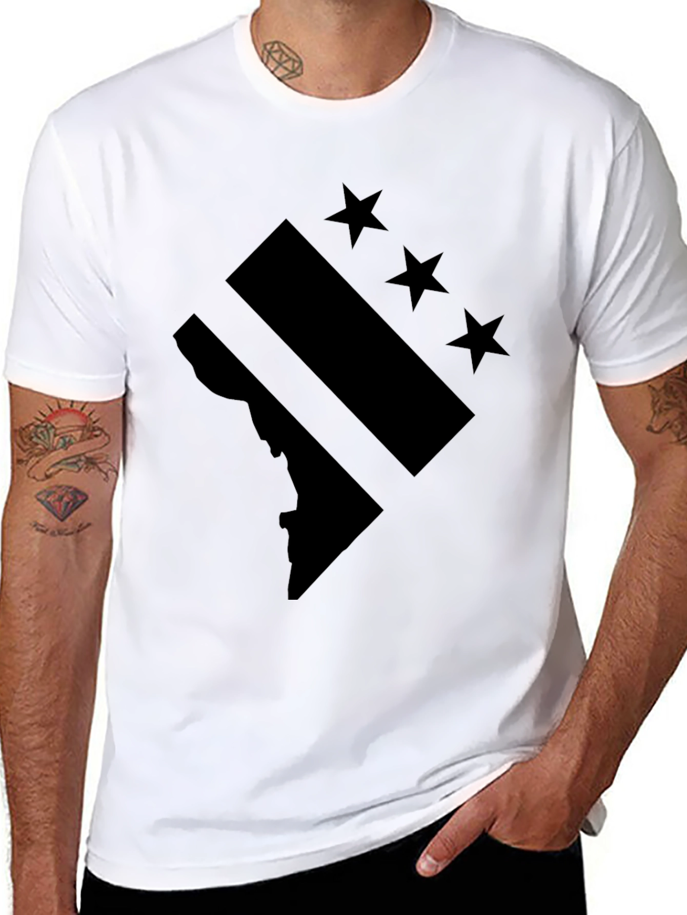 DC Flag Black T-Shirt - District of Columbia Pride