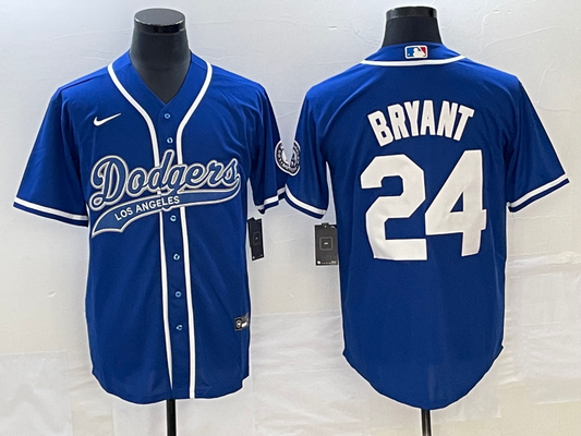 Men's Los Angeles Dodgers Kobe Bryant #24 Royal Player Jerseys Joint Edition