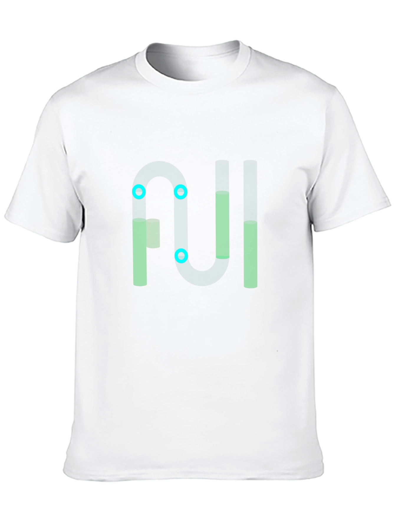 Abstract Geometric Graphic Black Tee