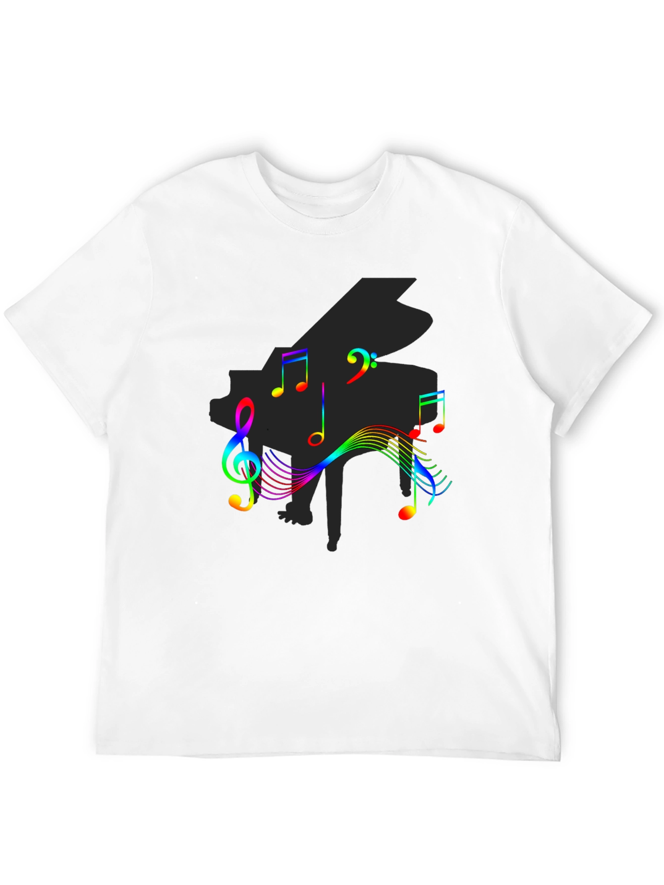 Musical Rainbow Piano Graphic Tee