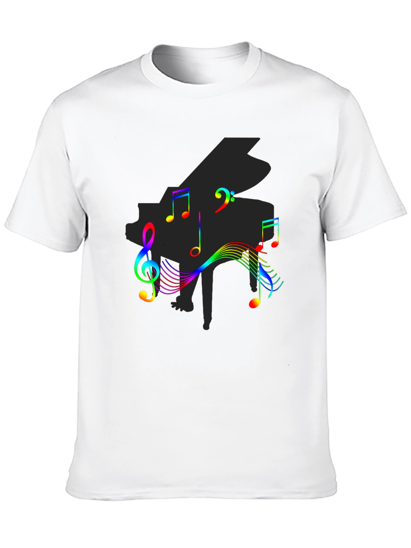 Musical Rainbow Piano Graphic Tee