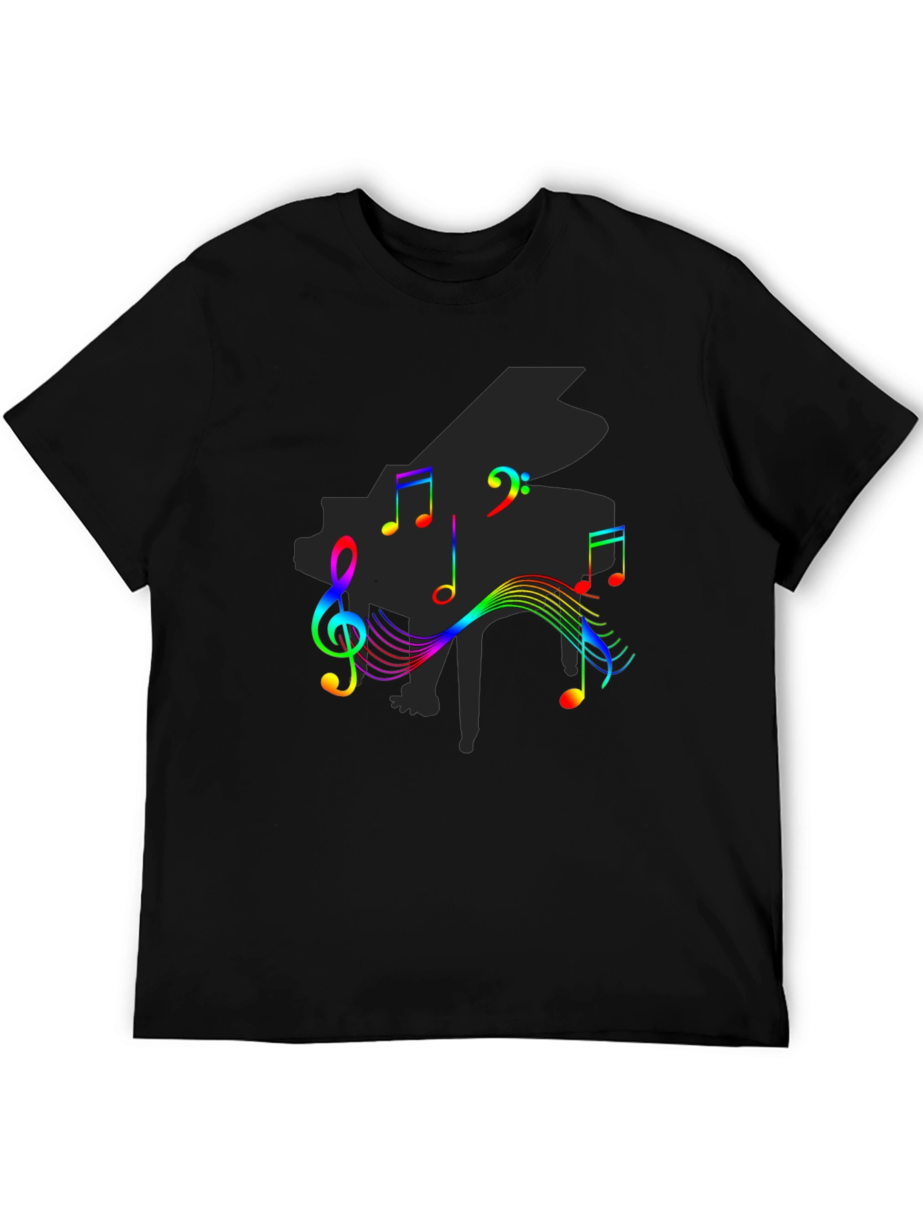 Musical Rainbow Piano Graphic Tee