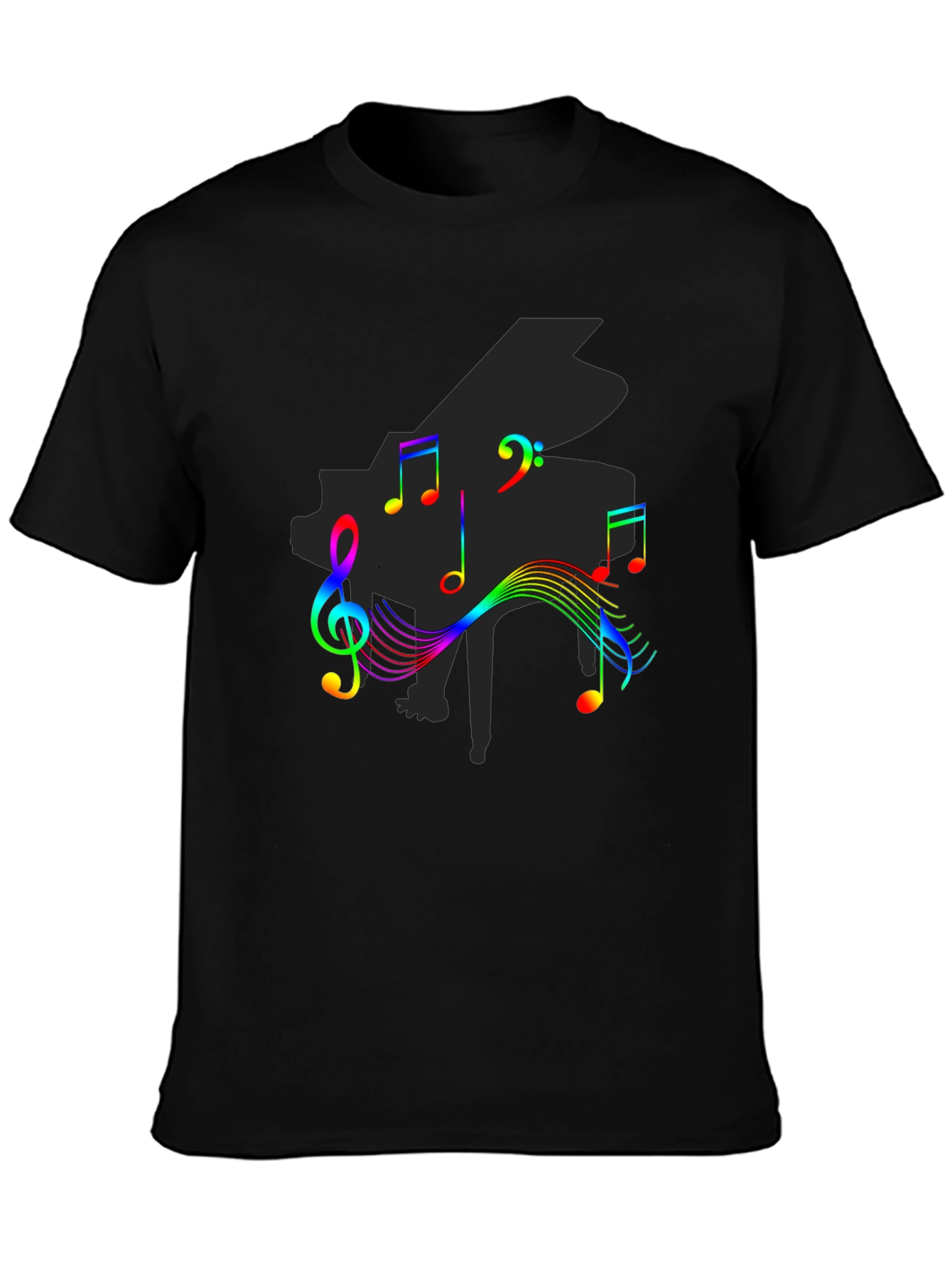 Musical Rainbow Piano Graphic Tee