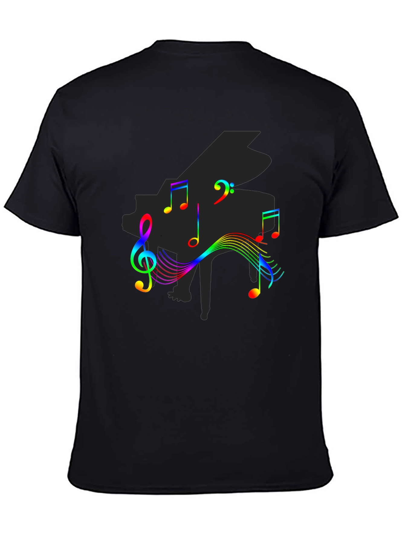 Musical Rainbow Piano Graphic Tee