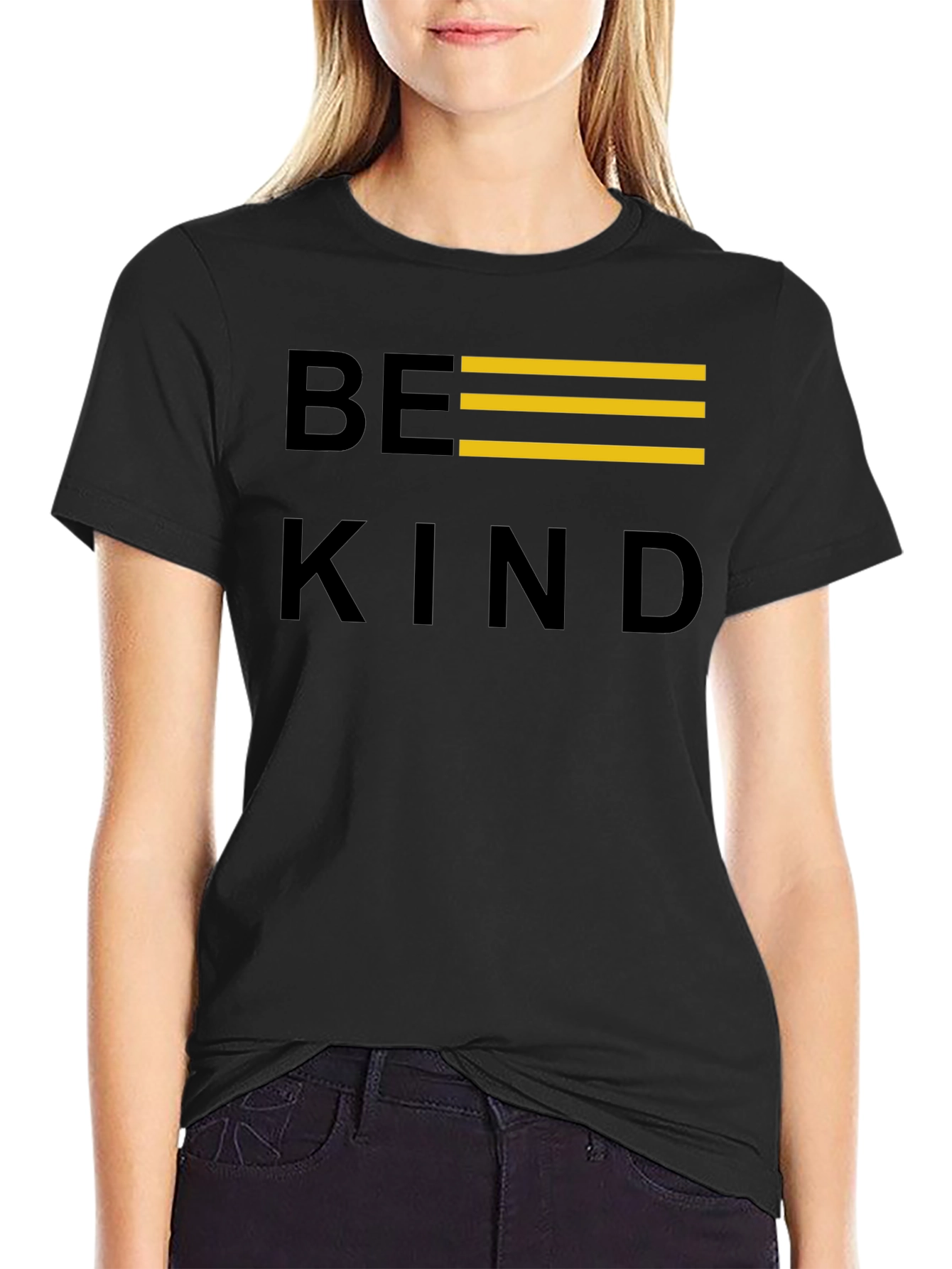 Be Kind Graphic Tee - Black Casual T-Shirt