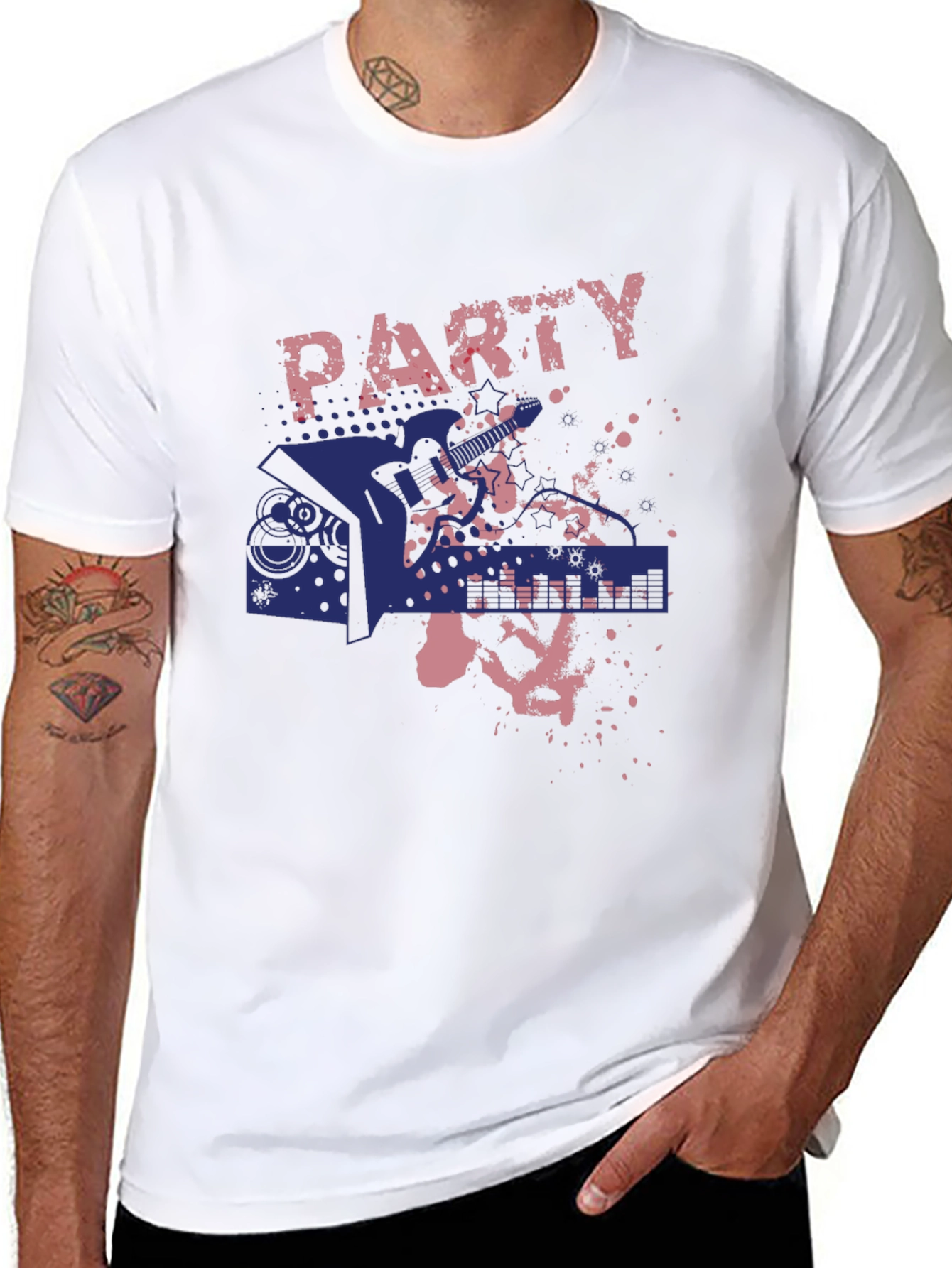 Party Guitar Graphic T-Shirt - Rock On!