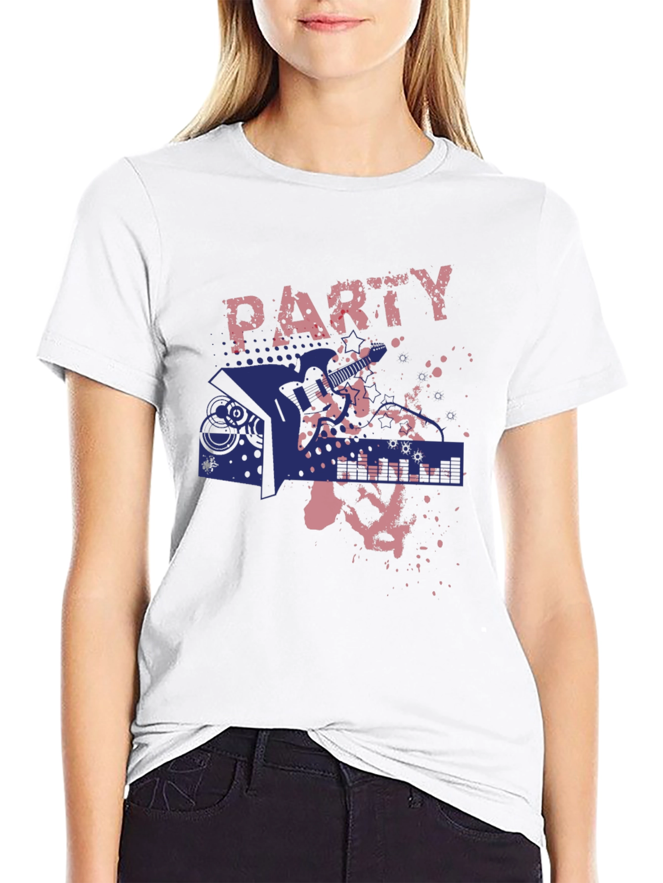 Party Guitar Graphic T-Shirt - Rock On!