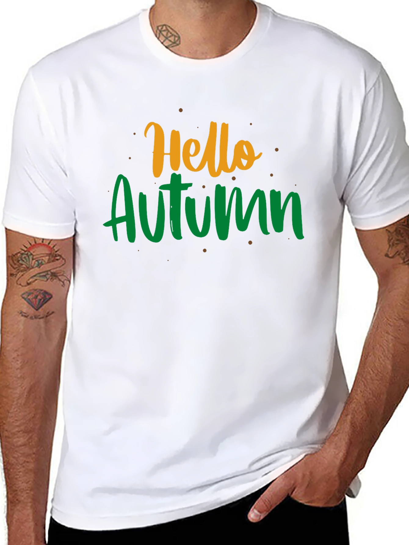 Hello Autumn T-Shirt Fall Season Tee Graphic Print