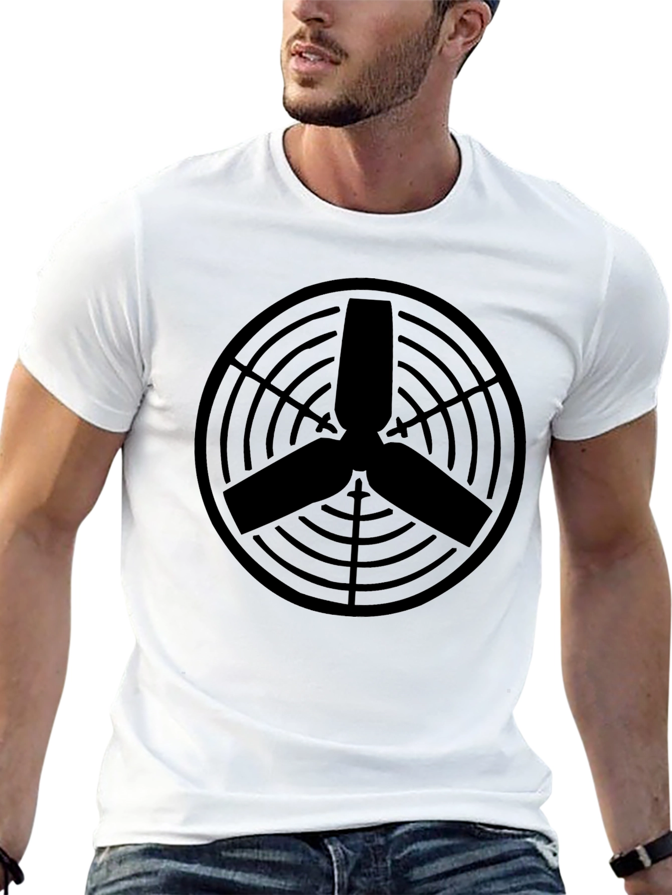 Black Propeller Target Graphic Tee