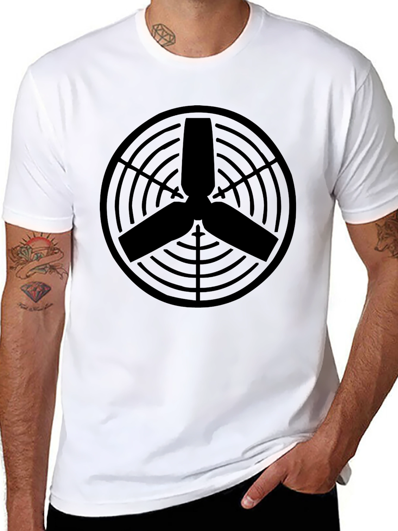 Black Propeller Target Graphic Tee