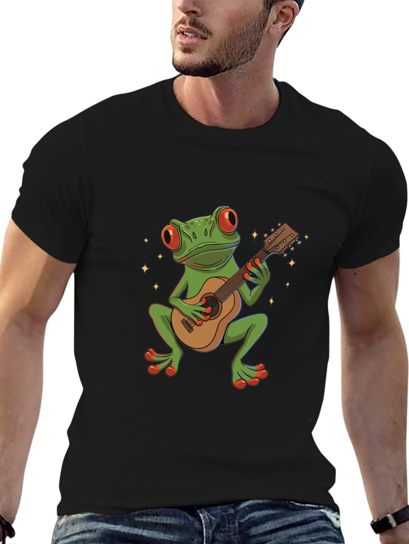 Frog Guitarist Graphic Tee - Unique Music Lover Shirt