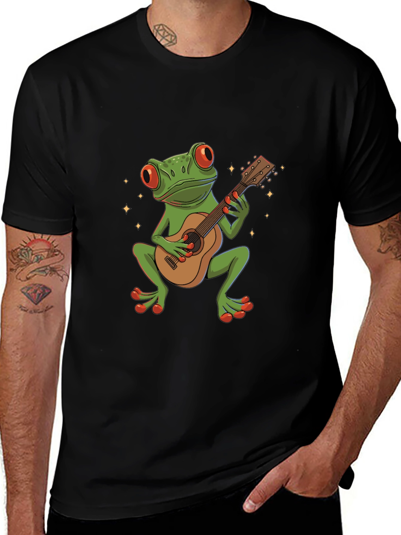 Frog Guitarist Graphic Tee - Unique Music Lover Shirt