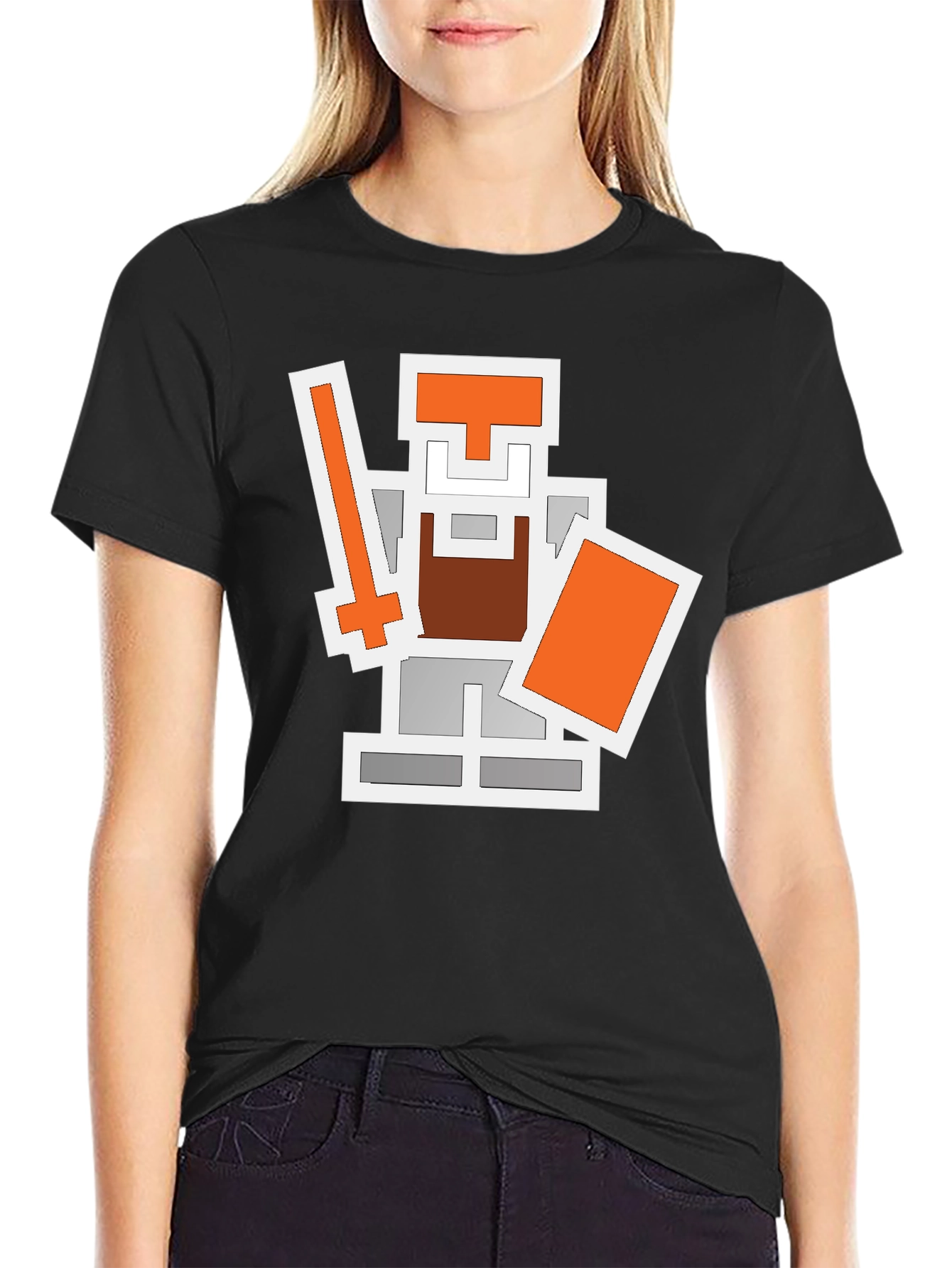 Pixel Knight Graphic Tee - Retro Gaming Shirt
