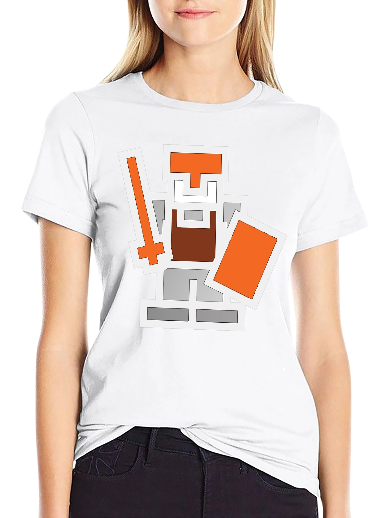 Pixel Knight Graphic Tee - Retro Gaming Shirt